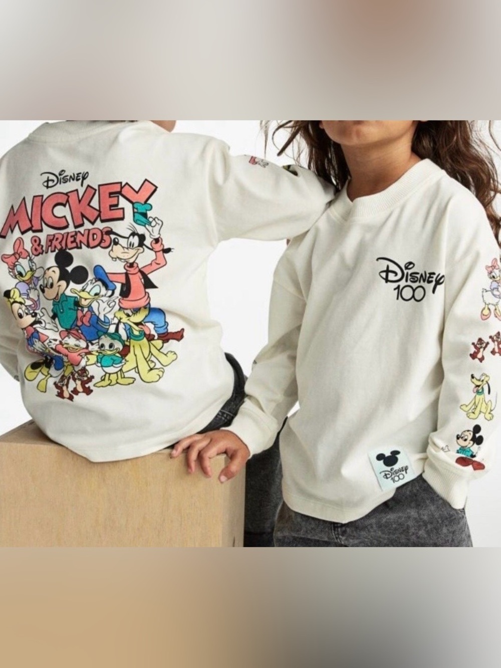 ‼️SALE‼️ H&M Long-Sleeve Disney 100 Character Sleeve Tee